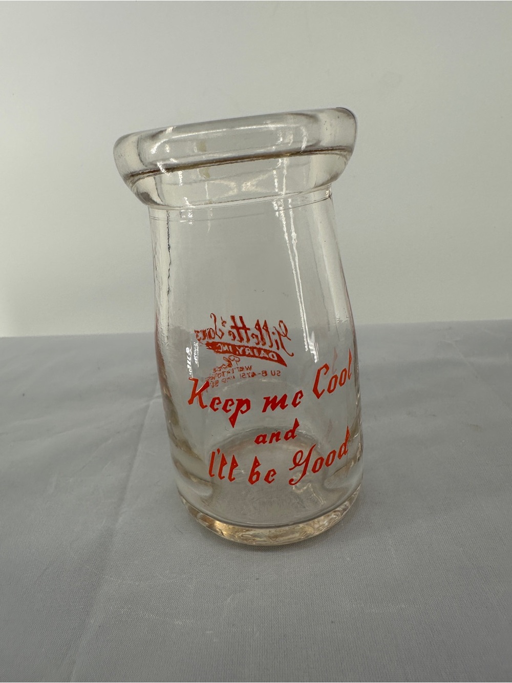 1962 Gillette & Sons Dairy Inc. Watertown, New York, Gill Milk Bottle